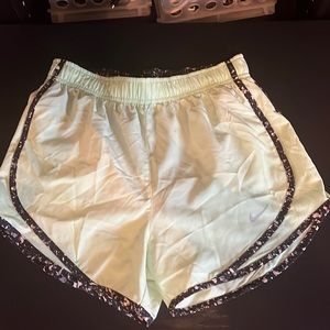 Nike Dri fit Shorts Mint Green Black border